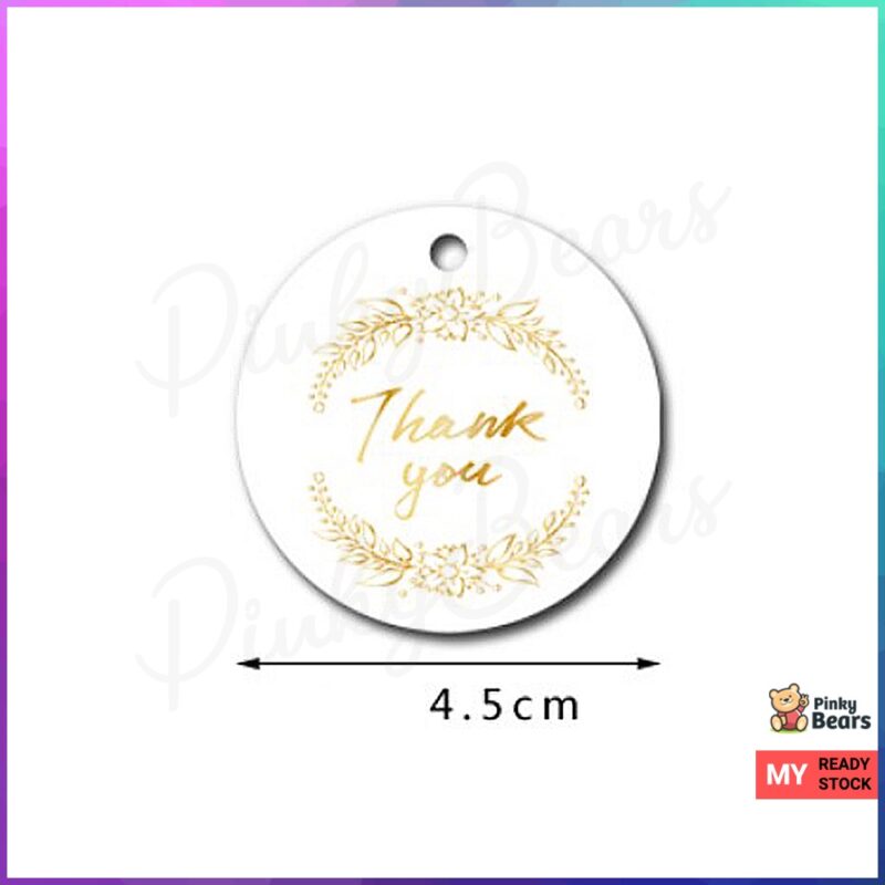 Gold Embossed Thank You Gift Tags - Image 2