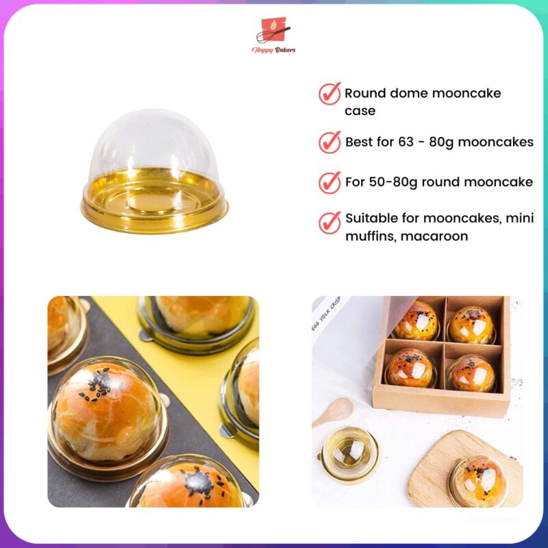 Round 50g - 80g Mooncake Casing Containers