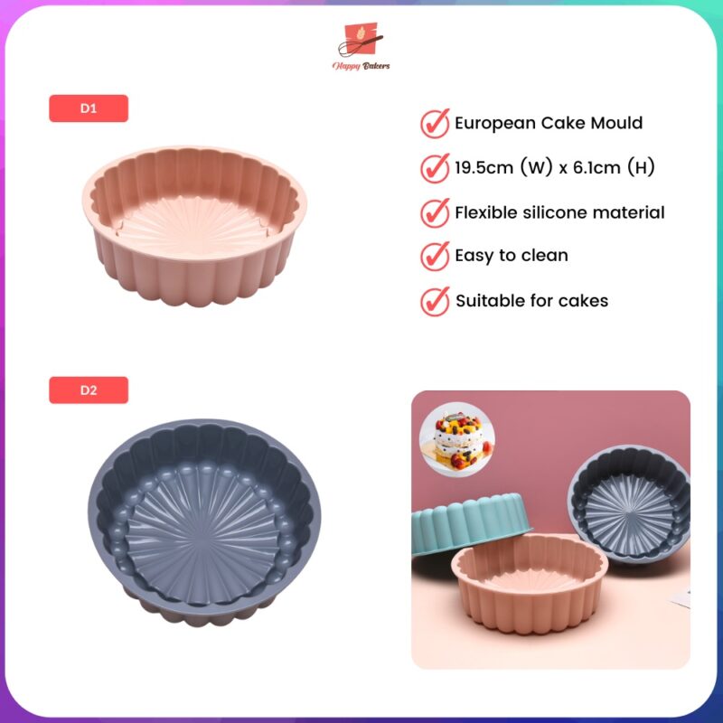 European Silicone Cake Mould For Cakes Baking