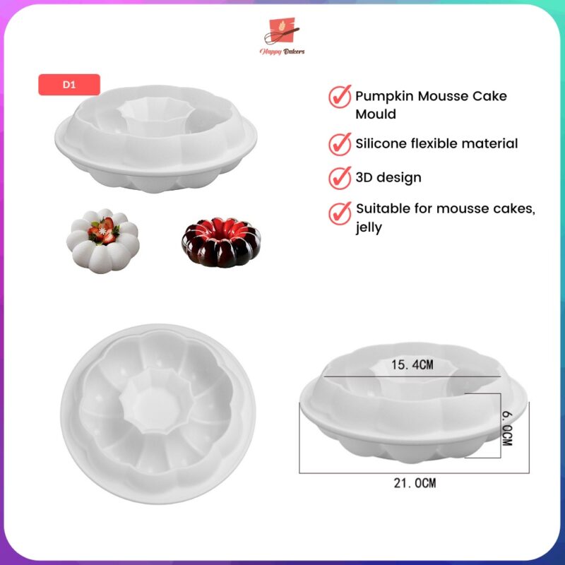 3D Pumpkin Silicone Baking Mould | For Mousse Cake Jelly | 南瓜形状 Labu Acuan Loyang