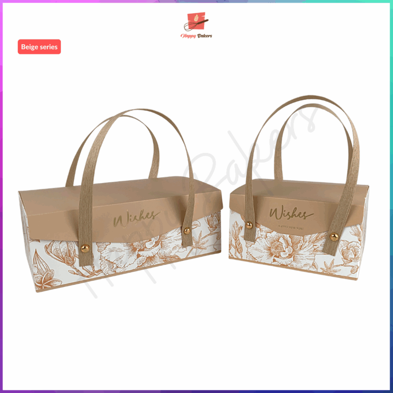 Classical Gift Square Packaging Box With Handle - Image 3