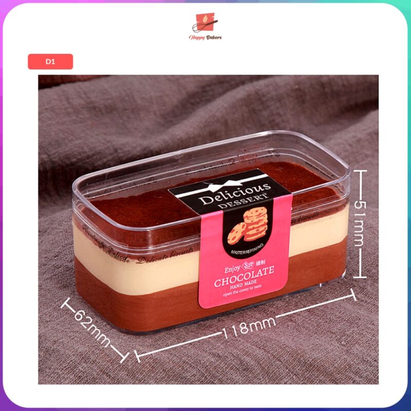 Mousse Cake Tiramisu Layer Fruit Cake Clear Container Box | For Cakes Pastries | 280mL 350mL - Image 2
