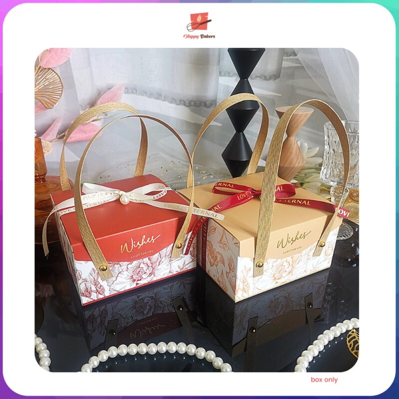 Classical Gift Square Packaging Box With Handle - Image 4