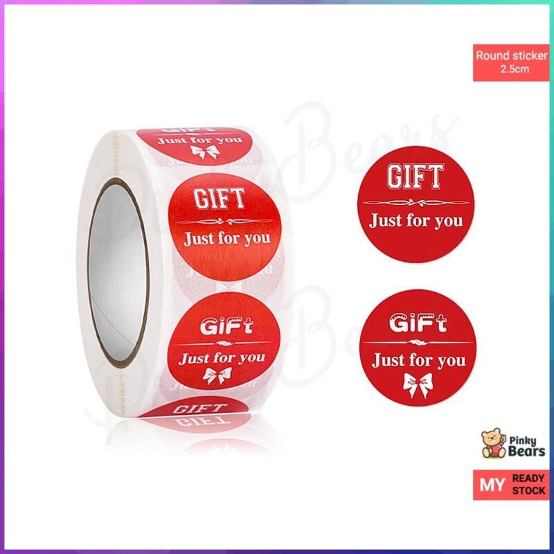 Assorted Gift For You Red White Stickers - Image 2