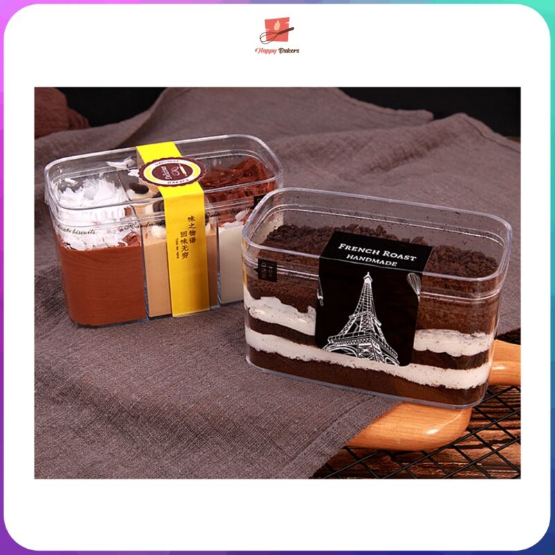 Mousse Cake Tiramisu Layer Fruit Cake Clear Container Box | For Cakes Pastries | 280mL 350mL - Image 4