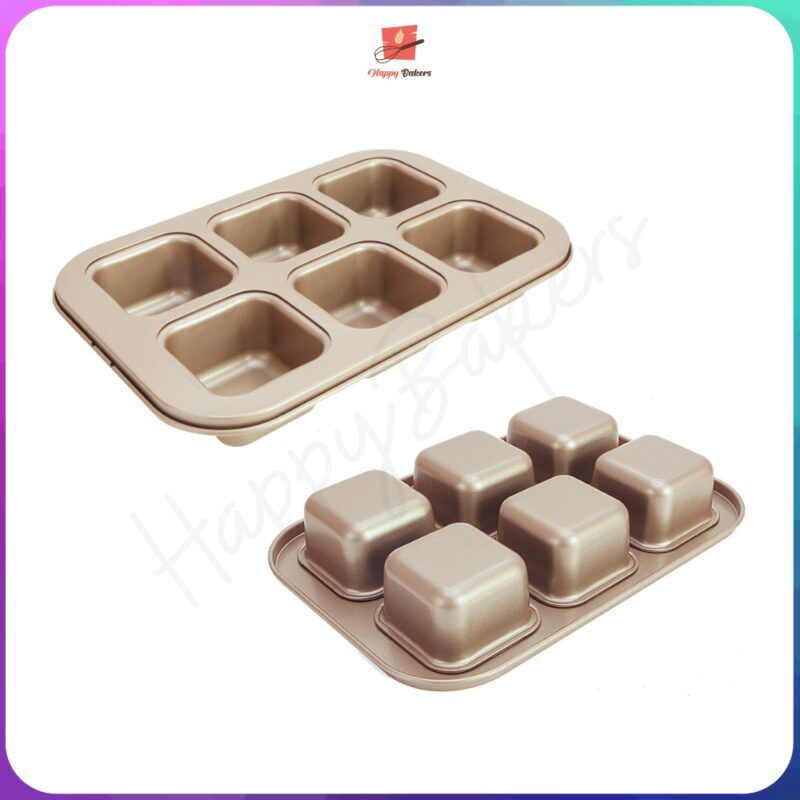 Square 6 Cavities Baking Tray - Image 4