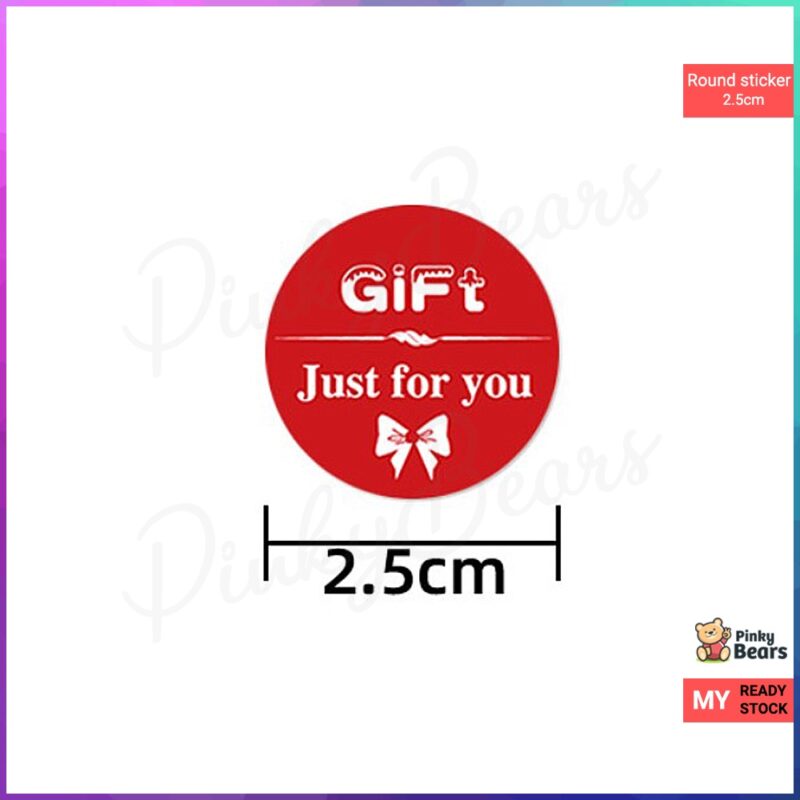 Assorted Gift For You Red White Stickers - Image 5
