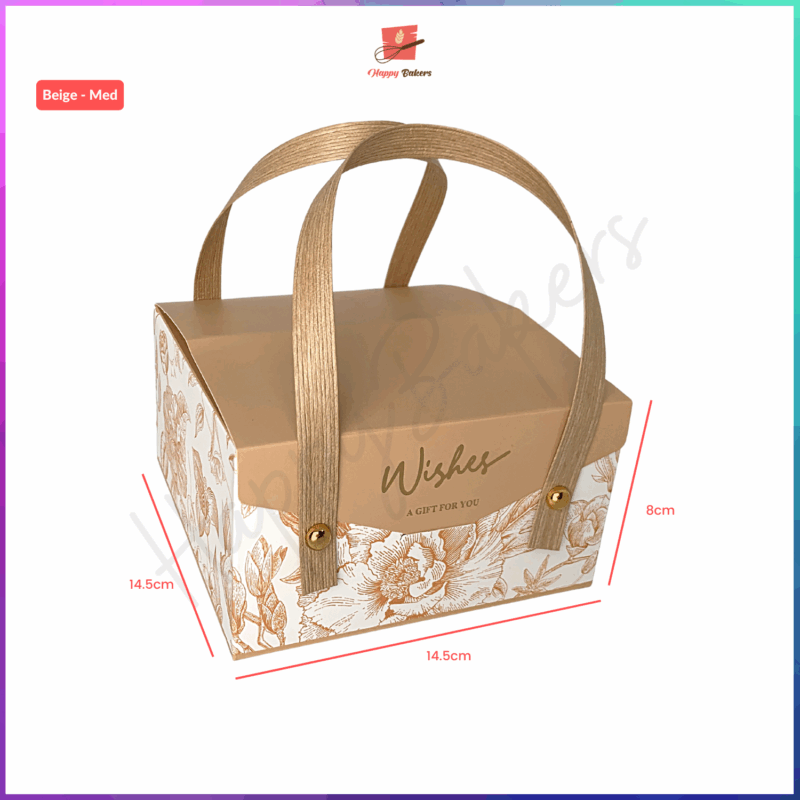 Classical Gift Square Packaging Box With Handle - Image 5