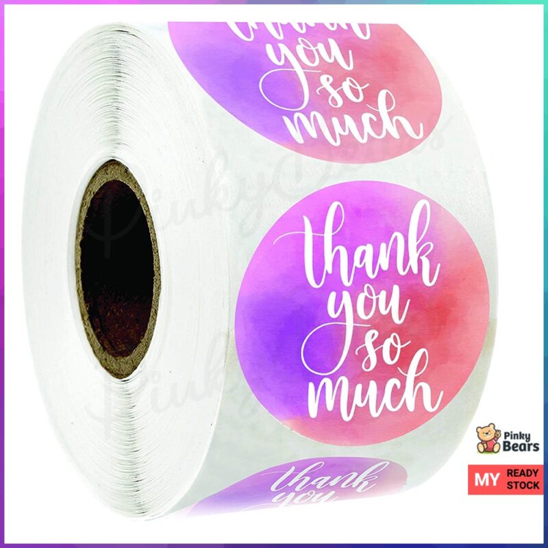Assorted Flowery Thank You Labelling 2.5cm stickers | For Packaging, Gifts, Hampers, Appreciation, Children School - Image 8