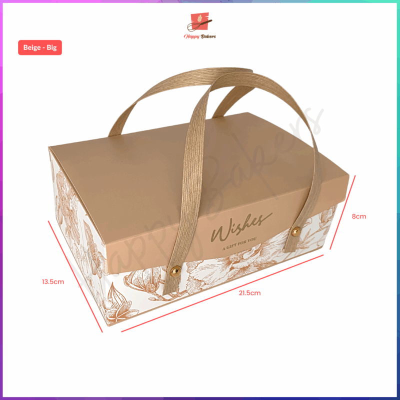 Classical Gift Square Packaging Box With Handle - Image 6