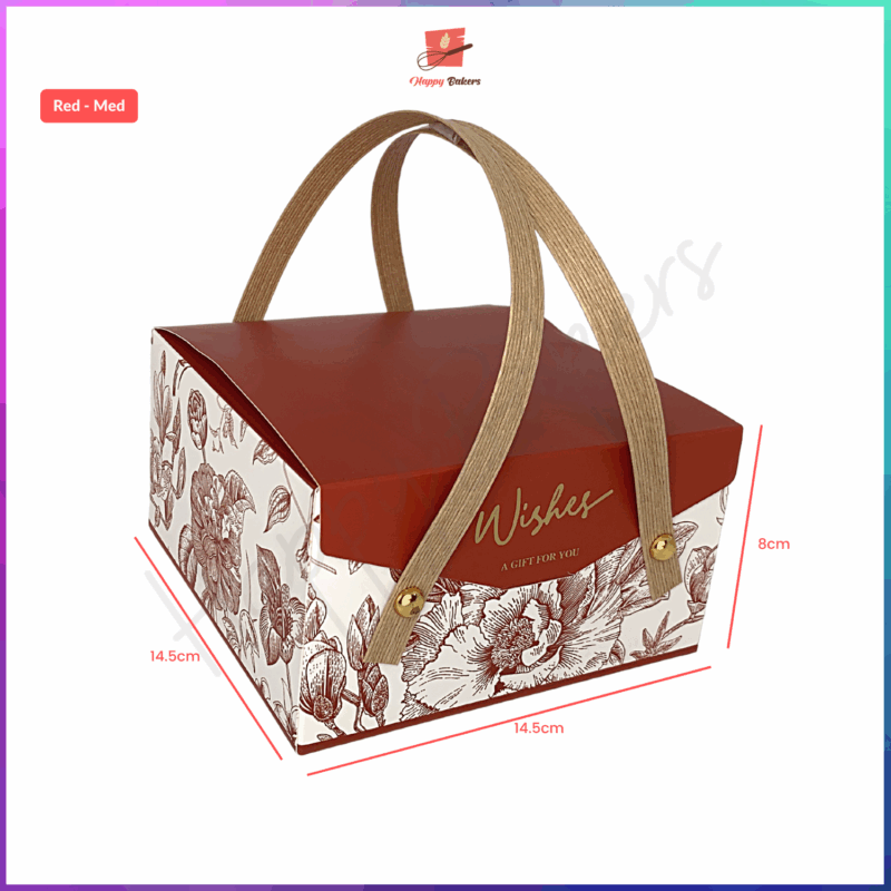 Classical Gift Square Packaging Box With Handle - Image 8