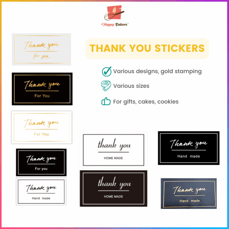 Thank You Stickers Square Series 1