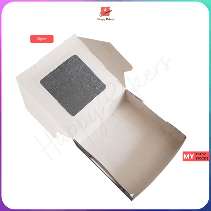 White Kuih Lapis Box With Window - Image 4