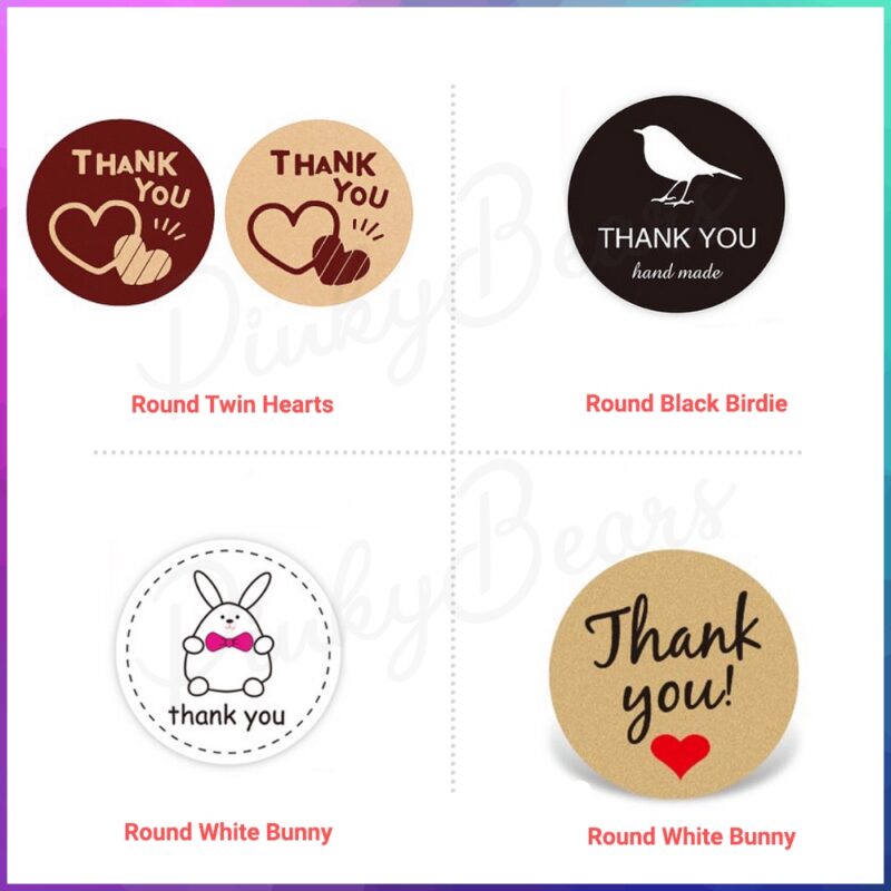 Thank You Round Series Stickers