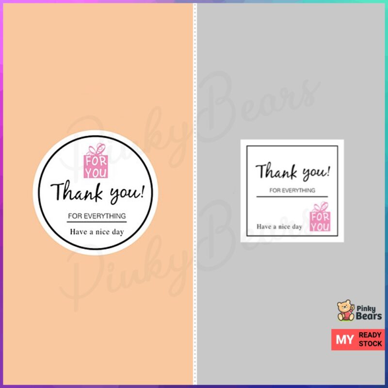 Assorted Thanks You Labelling Stickers