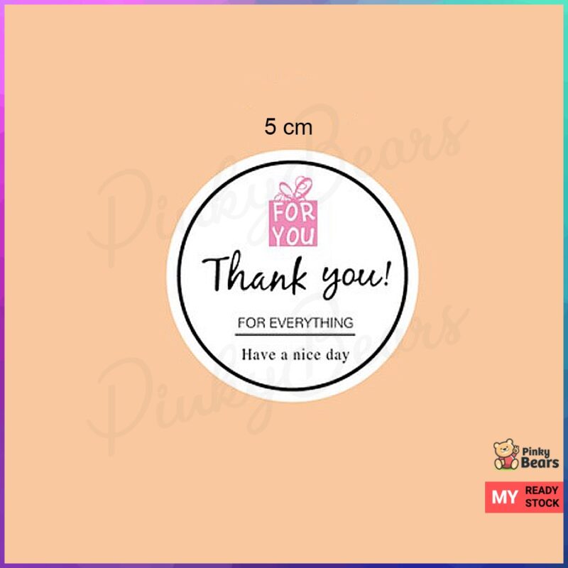 Assorted Thanks You Labelling Stickers - Image 2