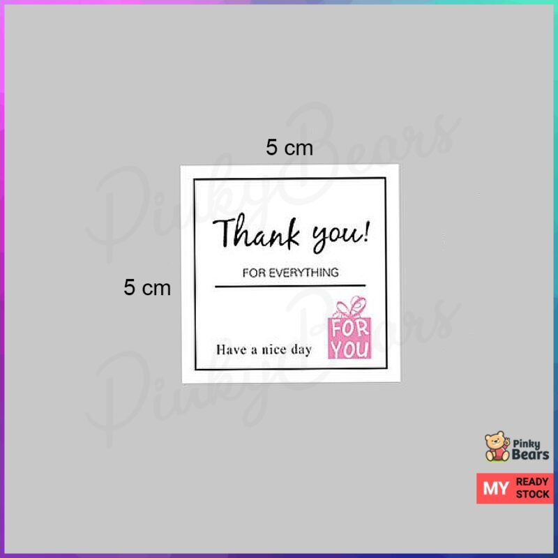 Assorted Thanks You Labelling Stickers - Image 3