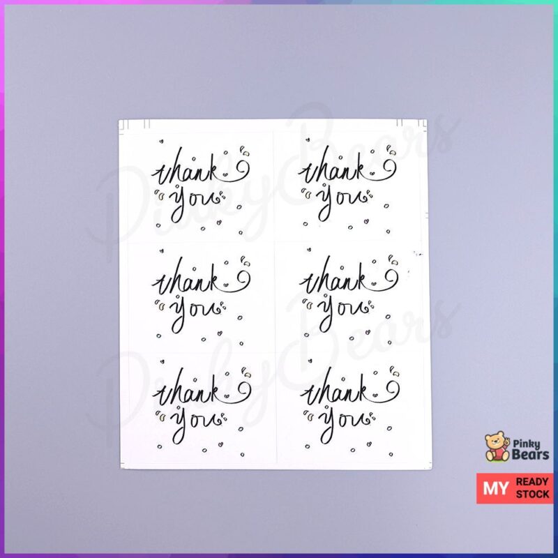 Thank You Rectangle Sticker - Image 4