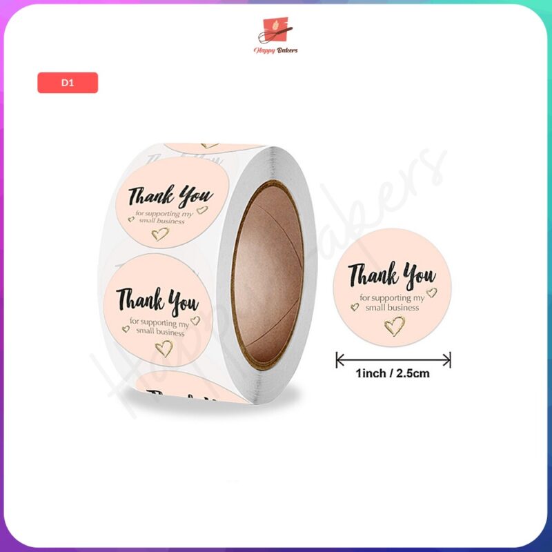 Thank You Stickers 2.5cm Round Series 3 - Image 2