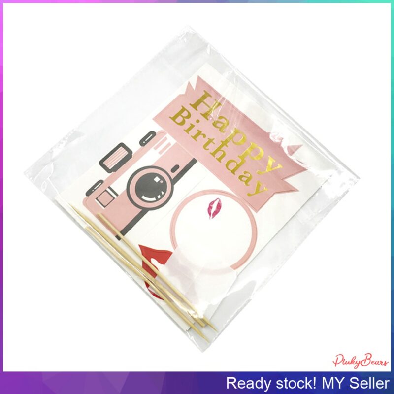 Happy Birthday Poker Card Camera 4 in 1 Props Toppers - Image 5