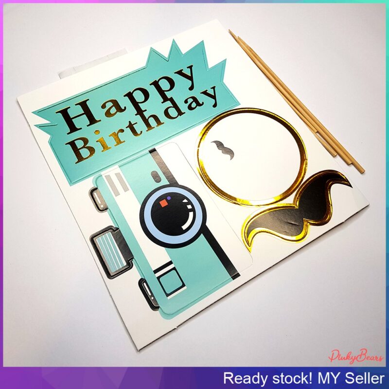 Happy Birthday Poker Card Camera 4 in 1 Props Toppers - Image 6