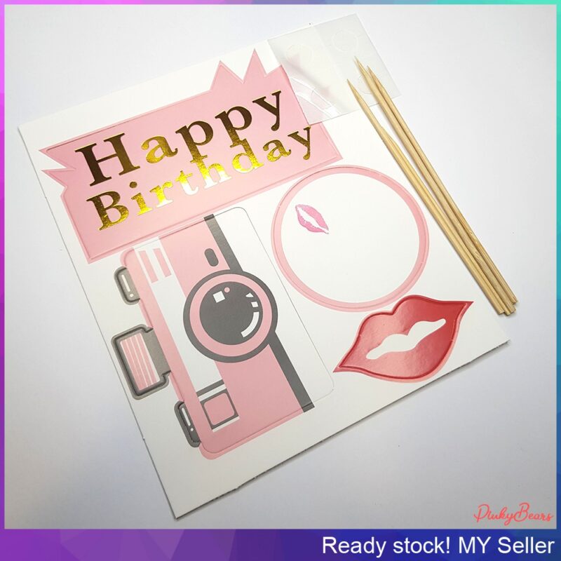 Happy Birthday Poker Card Camera 4 in 1 Props Toppers - Image 7