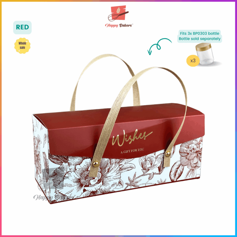 Gift Box Gold Stamping With Handle - Image 2