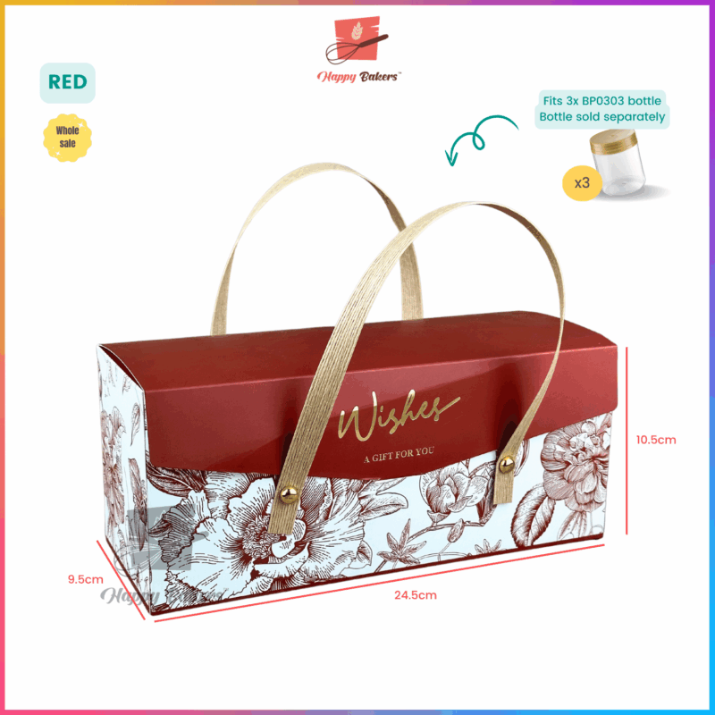 Gift Box Gold Stamping With Handle - Image 3