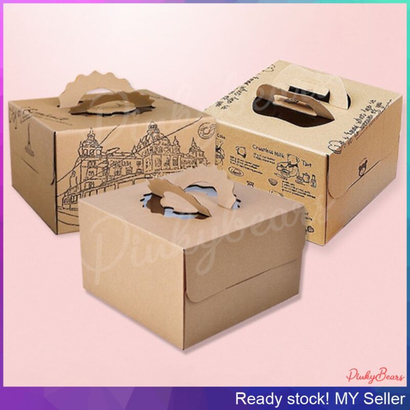 Cake Box Brown Carton Thick Box - Image 2