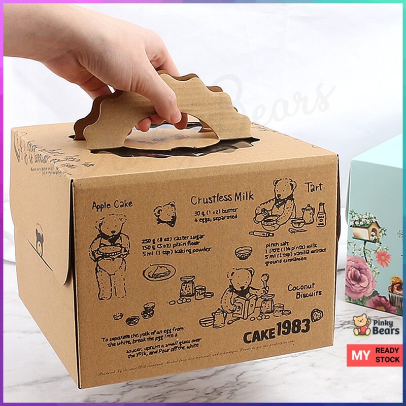 Cake Box Brown Carton Thick Box - Image 6