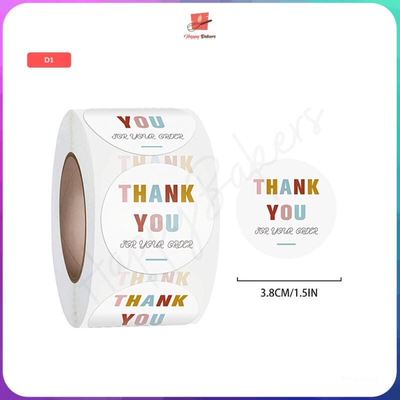 Thank You Round Sticker - Image 3