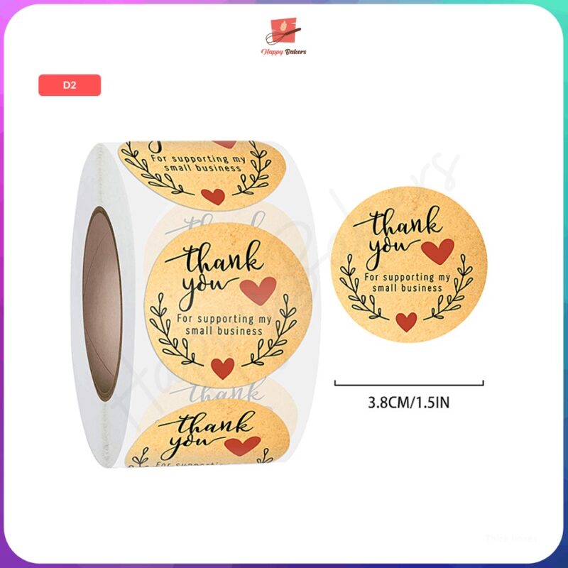 Thank You Round Sticker - Image 4