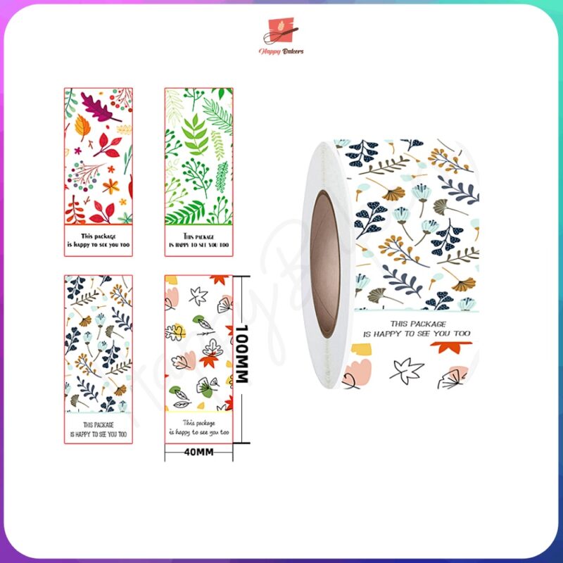 This Package Is Happy To See You Nature Floral Design Sealing Stickers - Image 4
