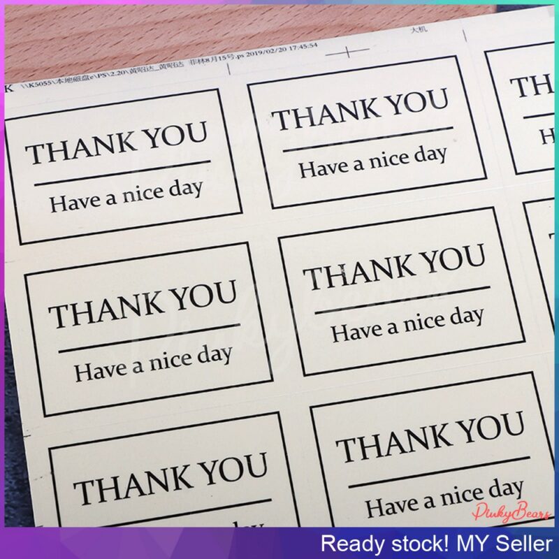 Thank You Transparent Labelling Sealing Stickers - Image 3