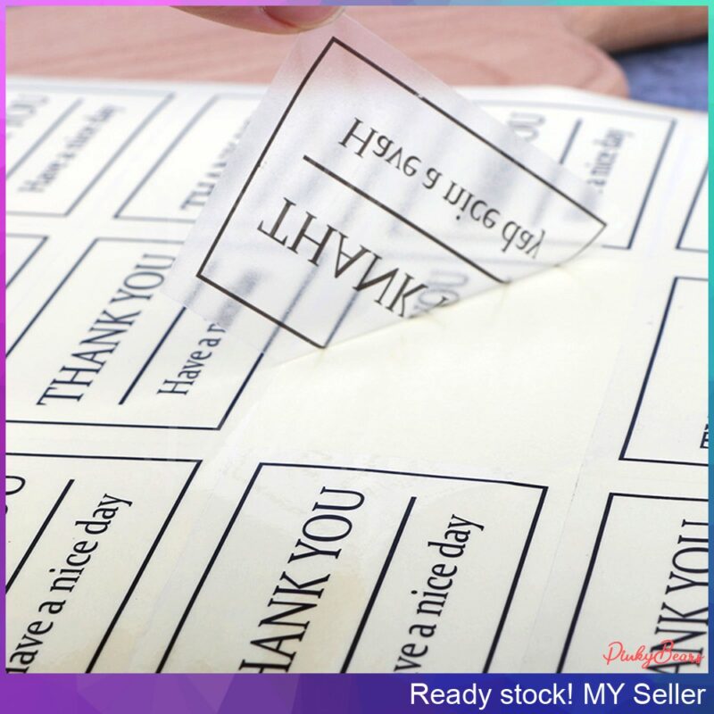 Thank You Transparent Labelling Sealing Stickers - Image 4
