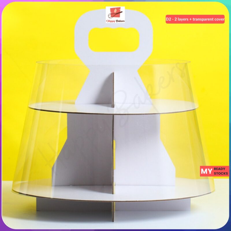 French Style Round Cardboard High Tea Dessert Tower - Image 4