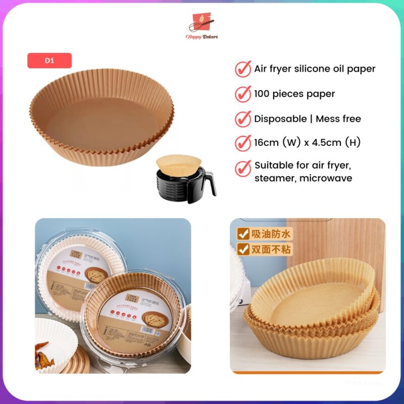 Air Fryer Disposable Silicone Parchment Oil Paper