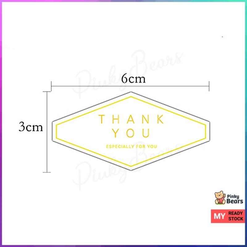 Thank You Diamond Rectangle Series Stickers - Image 2