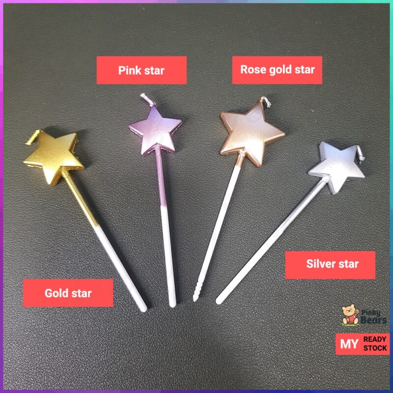 Metallic Heart Star Candle - Image 5