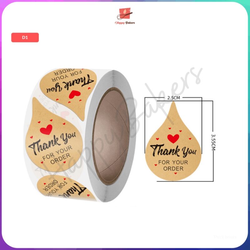 Classy Droplet Thank You Stickers - Image 3