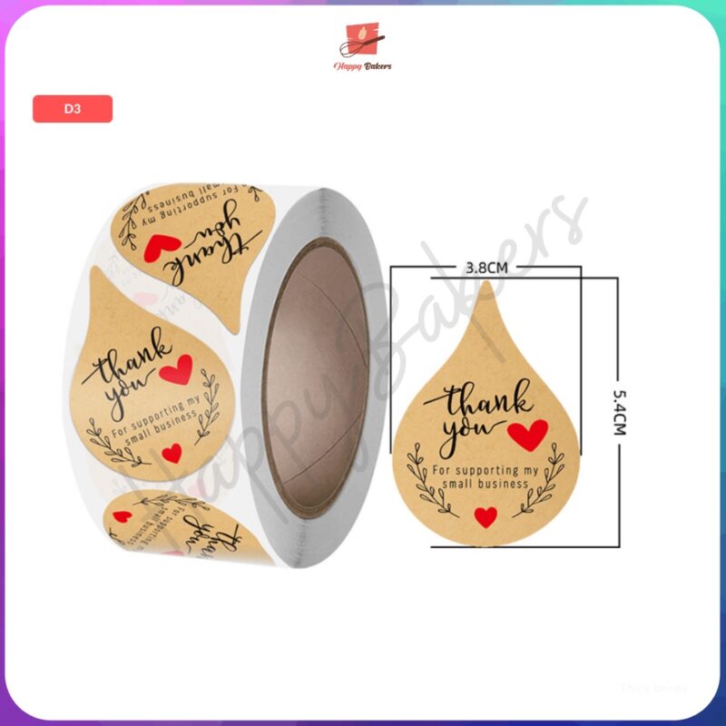 Classy Droplet Thank You Stickers - Image 5
