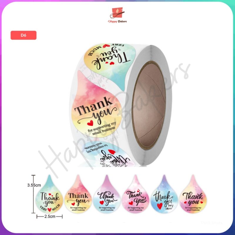 Classy Droplet Thank You Stickers - Image 8
