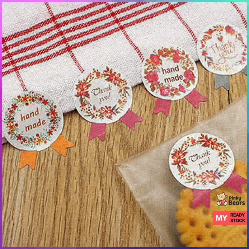 Floral Handmade Badge Stickers - Image 2