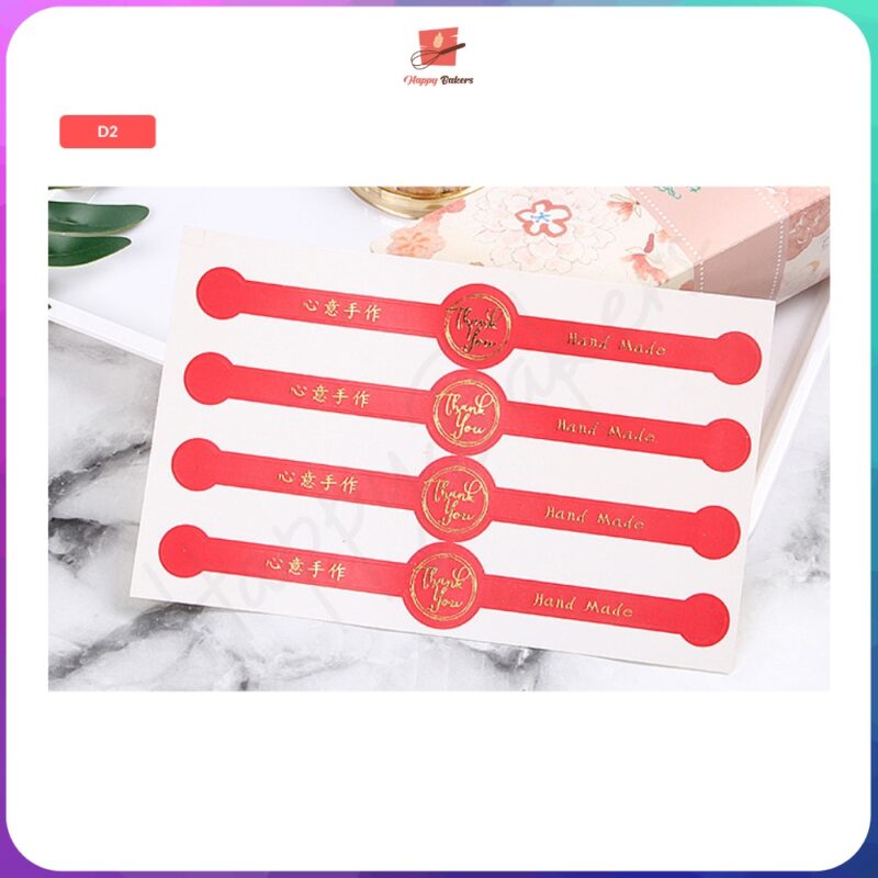 Gold Embossed Thank You Labeling Sticker - Image 4