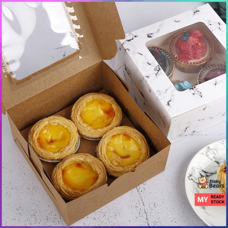Kraft Cupcake Tart Box With Window