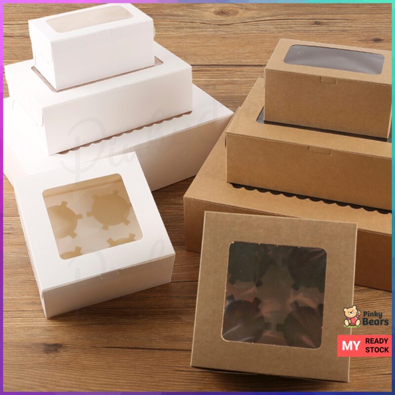 Kraft Cupcake Tart Box With Window - Image 2