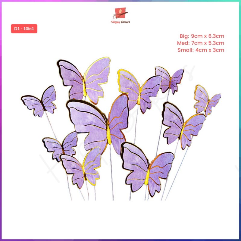 Butterfly PVC Paper Cake Topper - Image 2