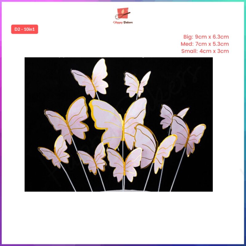 Butterfly PVC Paper Cake Topper - Image 3