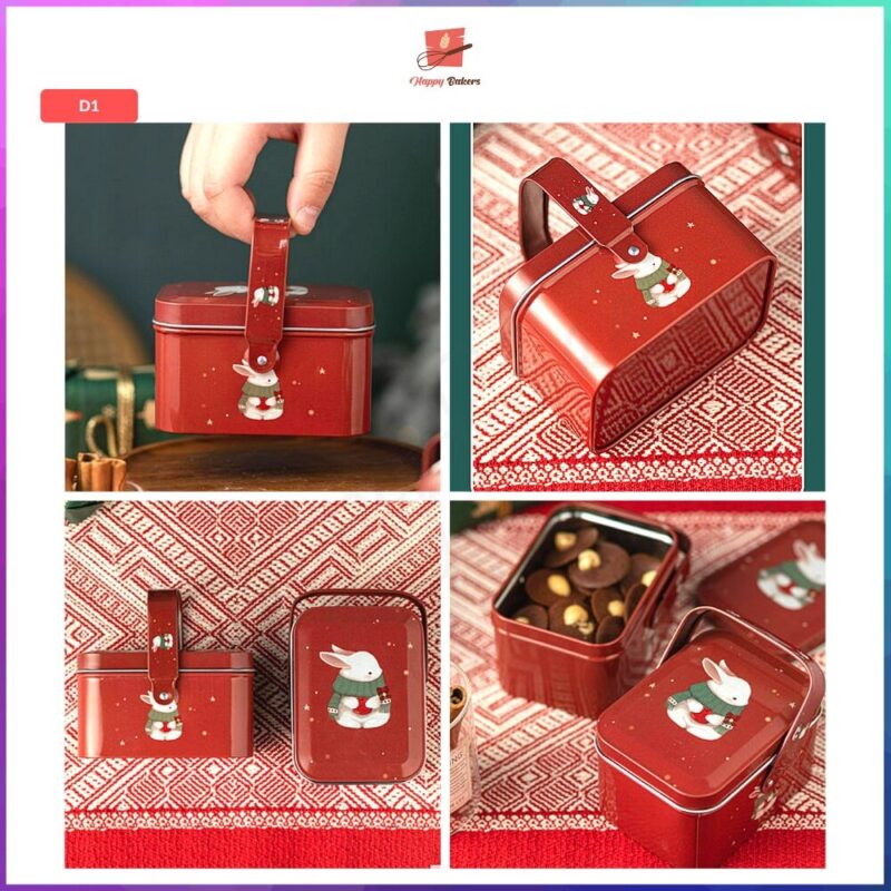 Christmas Steel Gift Box With Handle - Image 4