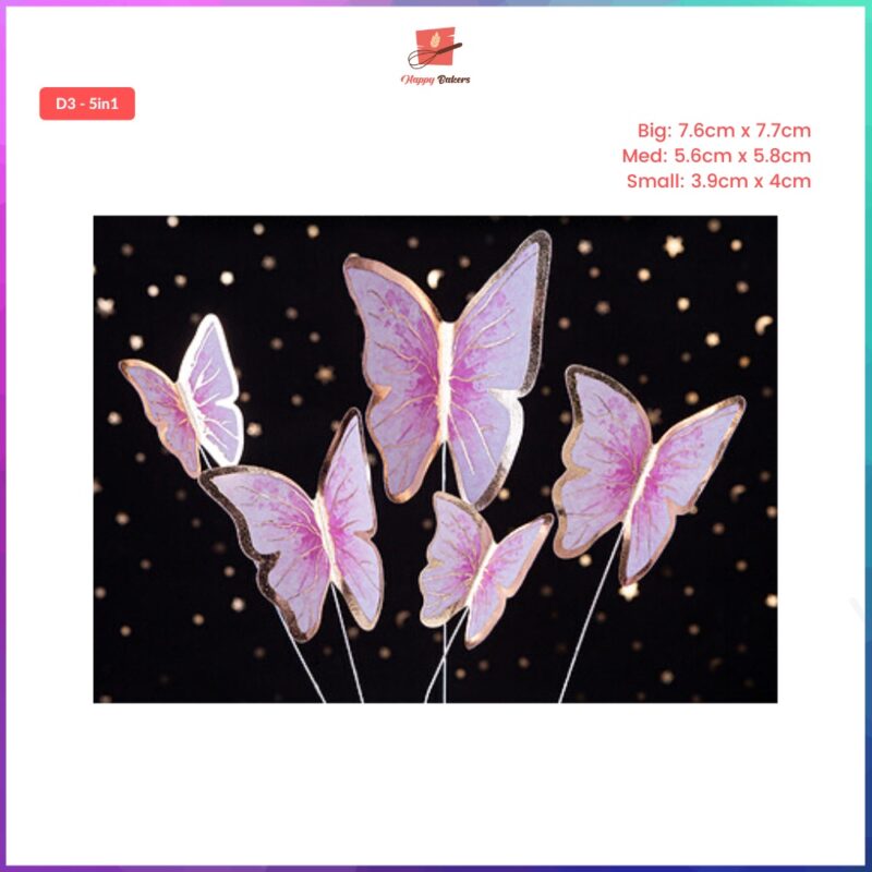 Butterfly PVC Paper Cake Topper - Image 4